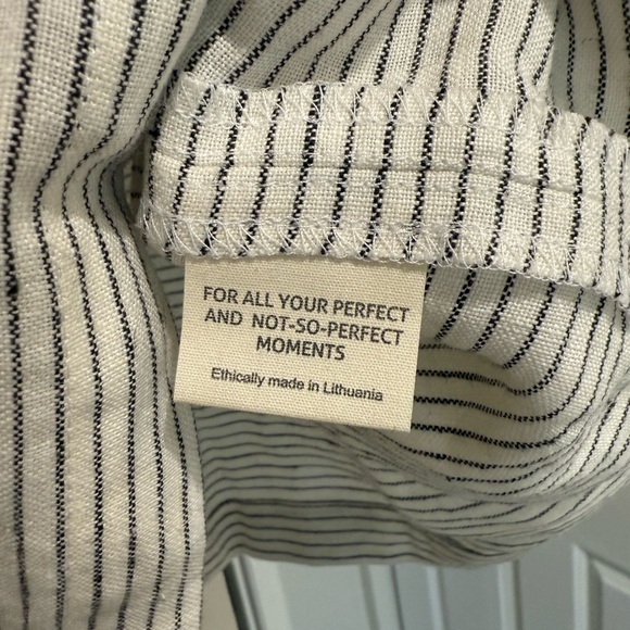 Off On Clothing 100% Linen Striped Tank Top - Picture 4 of 6